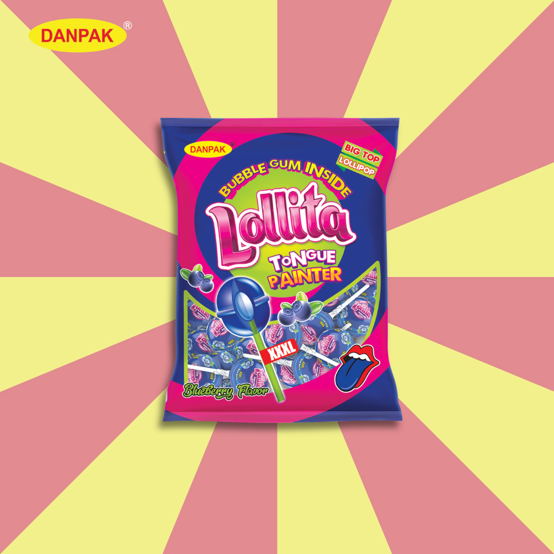 Lollita Bubble Gum Inside Lollipop